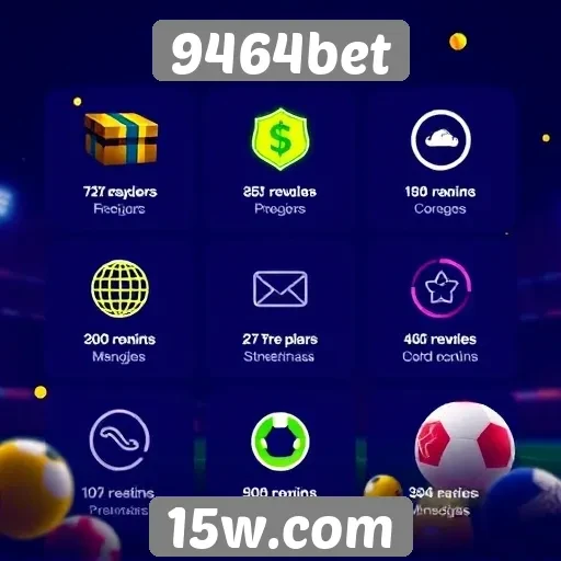 Visão geral das funcionalidades do site 9464bet